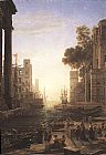 Embarkation of St Paula Romana at Ostia by Claude Lorrain